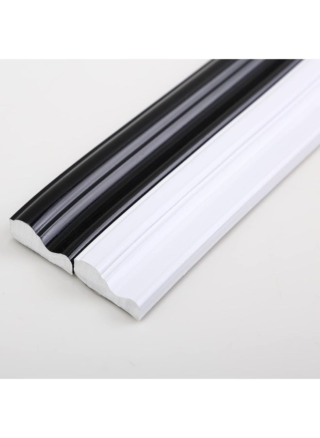 Generic Flexible Wall Molding Trim  Chair Rail | Peel and Stick Self-Adhesive Panel Moulding | DIY Home Decor on The Cabinet Door Mirror Frame, 9.8 ft x 1.3 in  - Image 3