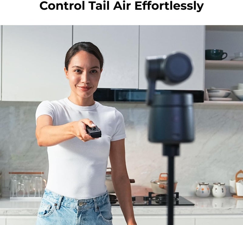 أوبسبوت جهاز التحكم الذكي عن بعد OBSBOT Tail Air، التحكم في PTZ عبر زر الجيمبال أو حركات المعصم، الاتصال اللاسلكي عبر البلوتوث بما يصل إلى 3 أجهزة OBSBOT Tail Air والتحكم في ميزات Tail Air المختلفة. - Image 2