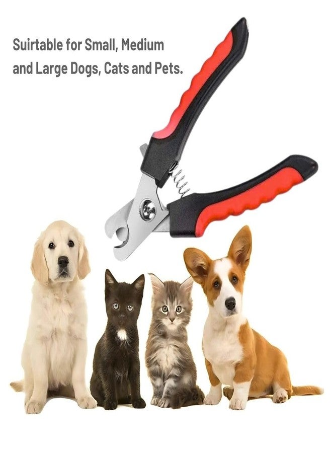 PET FUN مجموعة العناية بالحيوانات الأليفة 5 في 1 من بيت فن | مقص أظافر ومبرد، مشط للبراغيث، قفاز لإزالة الشعر الزائد وفرشاة استحمام سيليكونية | مجموعة أدوات العناية بالكلاب والقطط | إزالة الشعر الزائد وتقليم الأظافر (متعدد الألوان) - Image 3