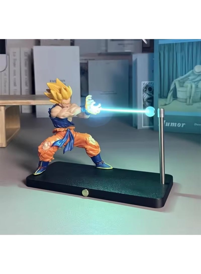 Dragon Ball Majin Vegeta Super Saiyan Magnetic LED Night Light Collectible Figure, 25x21x13cm - Image 4