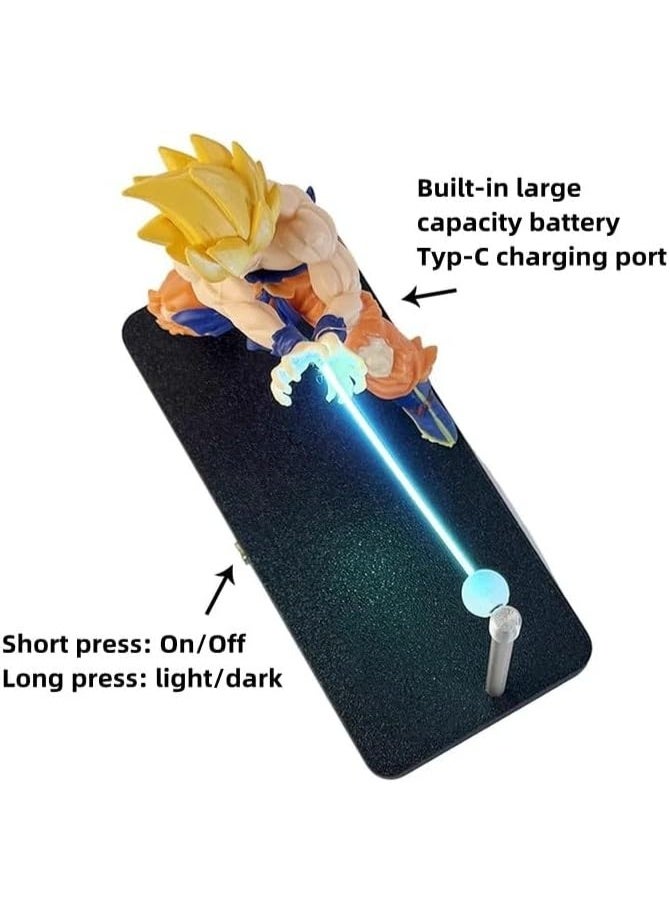 Dragon Ball Majin Vegeta Super Saiyan Magnetic LED Night Light Collectible Figure, 25x21x13cm - Image 3