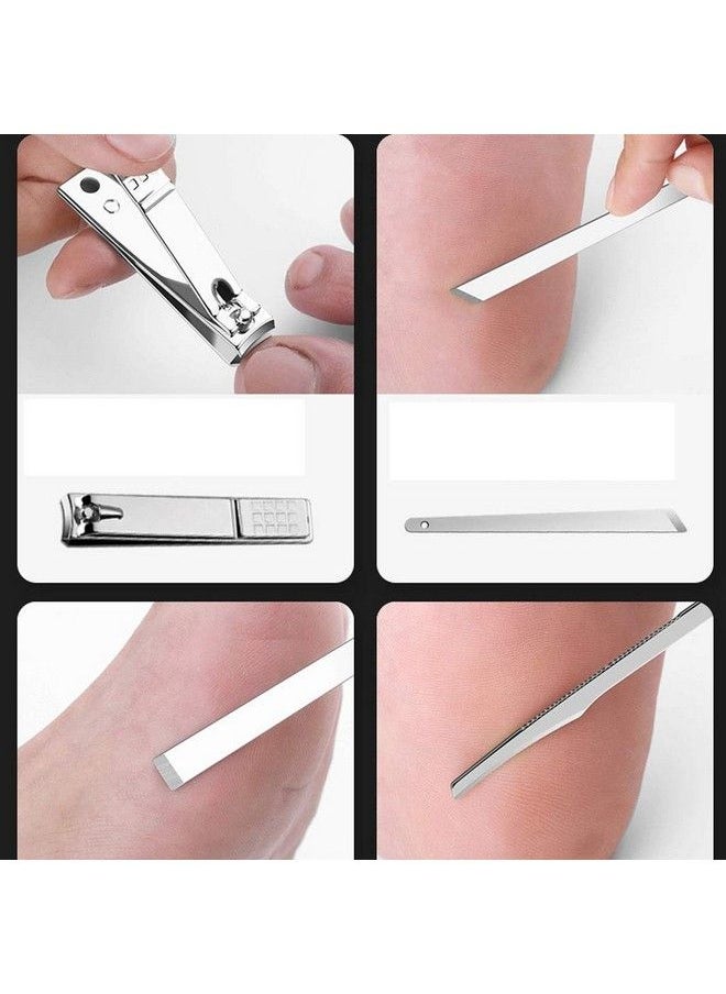 hana Manicure Pedicure 16 Tools Set Nail Clippers Stainless Steel Professional Nail Scissors Grooming Kits Nail Tools With Leather Case  - Image 5