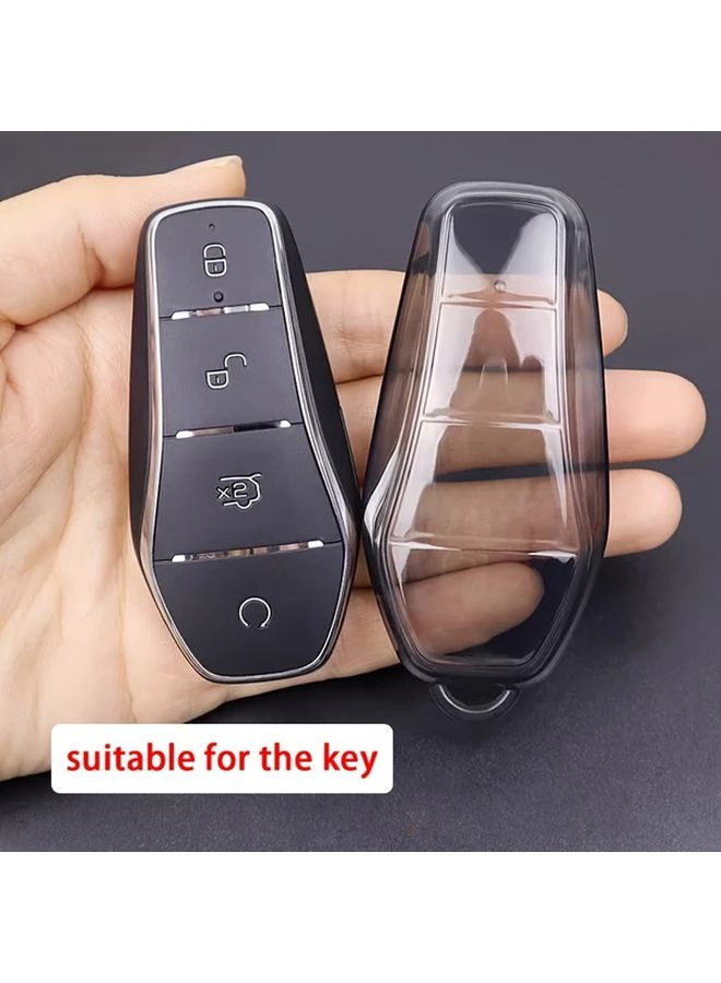 BYD Car Key Cover White Single Shell Fit Multiple Models Full Protection Durable - Image 1