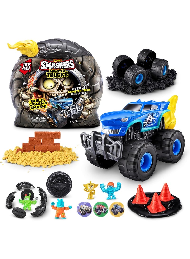 ZURU Smashers Shark Speedster Monster Truck Surprise S1 Playset - 26pcs - Image 1