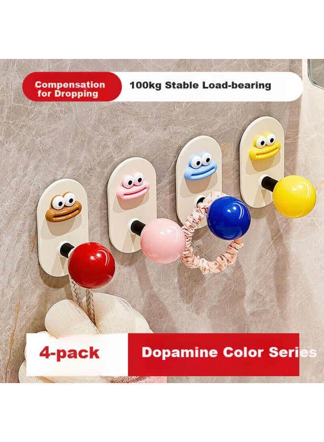 Muya Non-perforated Dopamine Bathroom Living Room Hook Adhesive Door Back Traceless Hook Bathroom Towel Adhesive Hook - Image 1