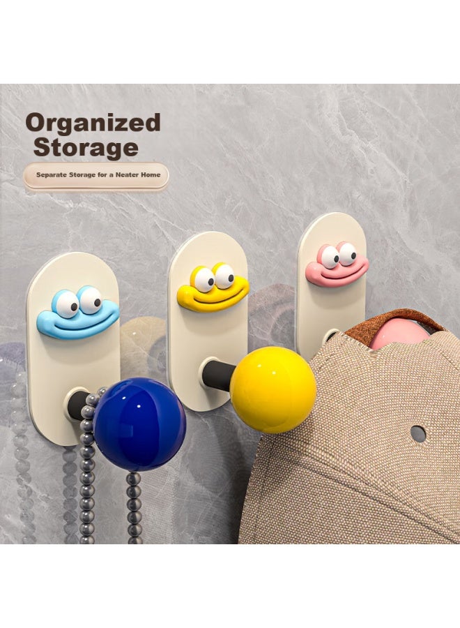 Muya Non-perforated Dopamine Bathroom Living Room Hook Adhesive Door Back Traceless Hook Bathroom Towel Adhesive Hook - Image 2