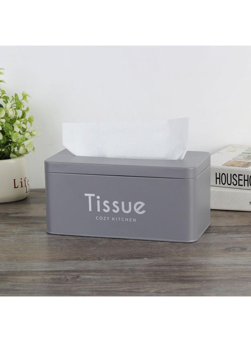 DANUBE HOME Gravitas Tissue Box Holder – Elegant Durable Tissue Dispenser for Home and Office, Stylish Design, Easy to Refill, Perfect for Bathroom, Living Room, and Kitchen Use L22.1 X W11.6 X H10.2Cm Grey  - Image 2