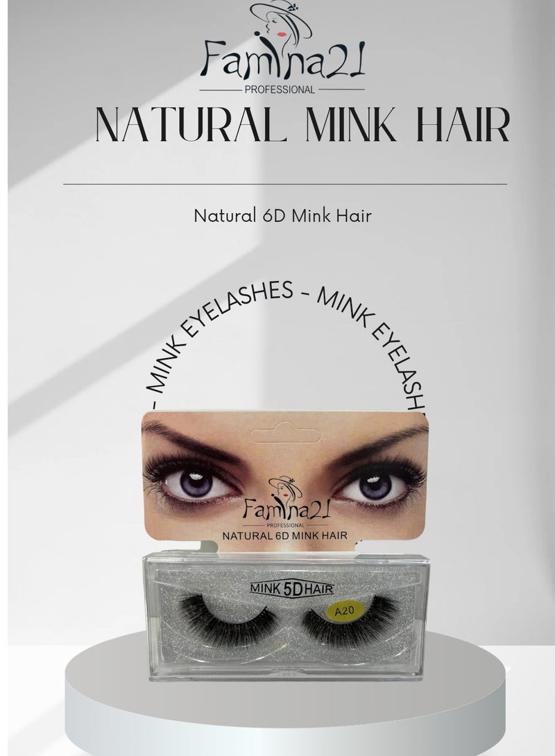 Famina21 Natural 6D/5D Mink Hair Eyelashes - Set of 30 Models (A14) - Image 2