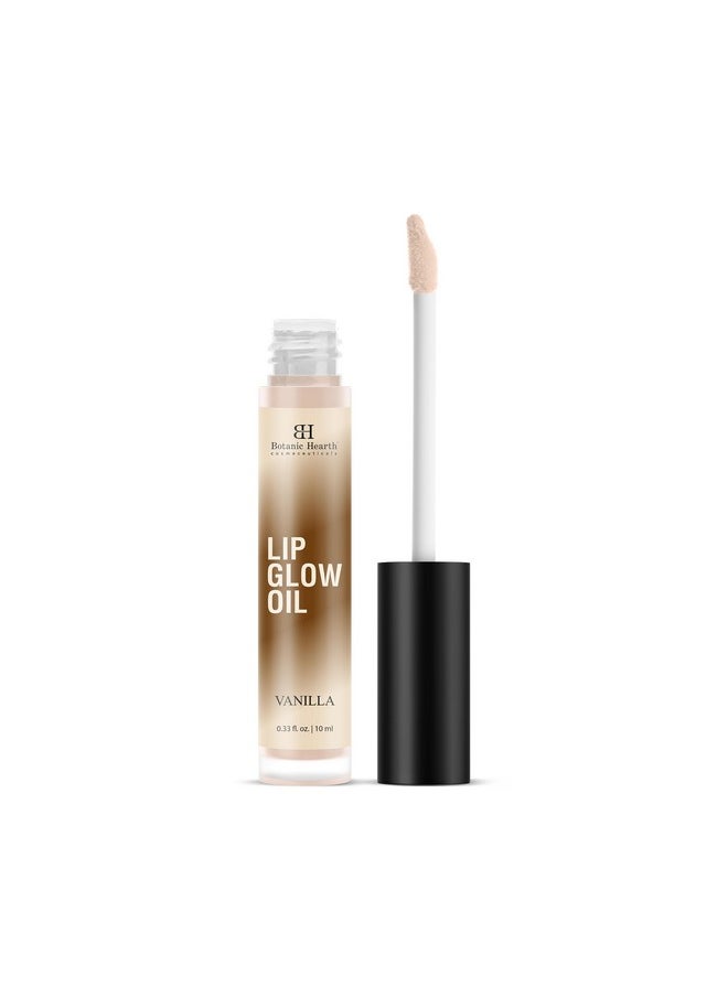 Botanic Hearth Lip Glow Oil With Vanilla Flavor Moisturizing & Hydrating Lip Gloss Oil For Dry Lips Transparent Gloss Lightweight & Non Greasy 0.3Fl Oz  - Image 2