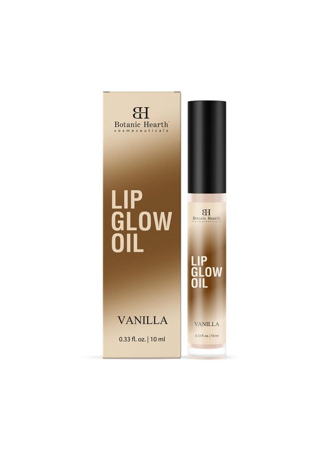 Botanic Hearth Lip Glow Oil With Vanilla Flavor Moisturizing & Hydrating Lip Gloss Oil For Dry Lips Transparent Gloss Lightweight & Non Greasy 0.3Fl Oz  - Image 3