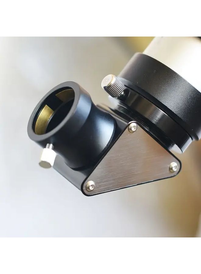 1.25 Inch 90 Degree Prism Diagonal Yellow Brass Retaining Ring Aluminized Reflective Coating For 45 Degree Right Angle Projection Suitable For 1.25 Inch Filters Manual Focus Scientific Grade Optics - Image 1