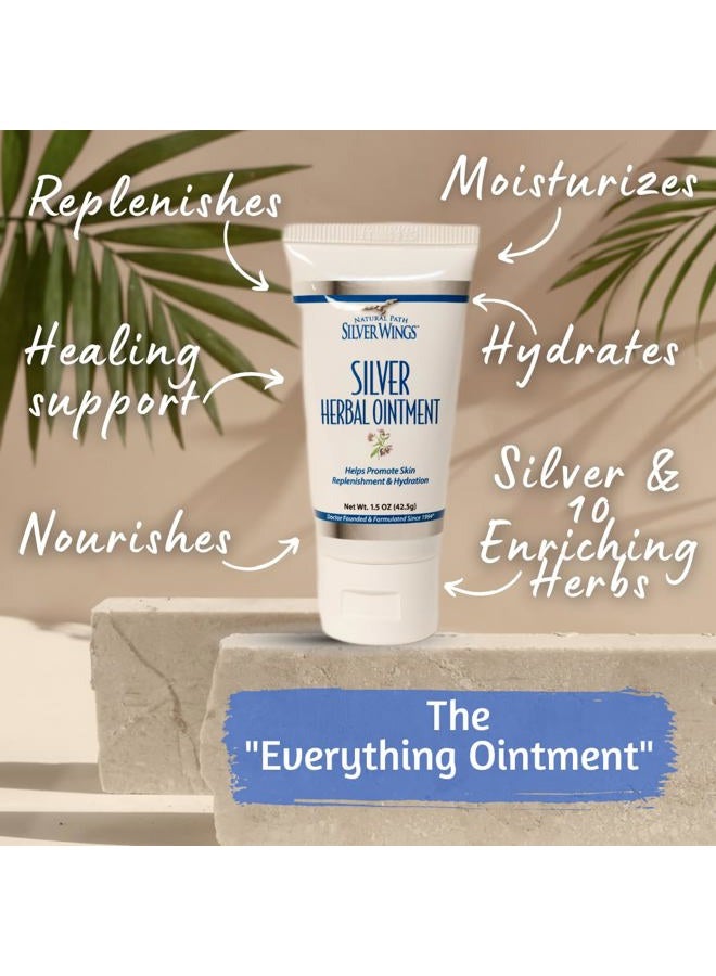 Natural Path Silver Wings مرهم عشبي فضي 250 جزء في المليون 1.5 أونصة. شفاء وتغذية البشرة - Image 2