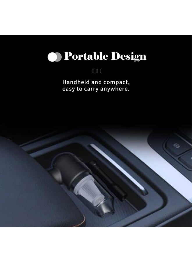 Portable Vacuum Cleaner with 100W 9000Pa Powerful Motor Wireless Handheld Cleaning Kit for CarHomeOffice, Black - Image 3
