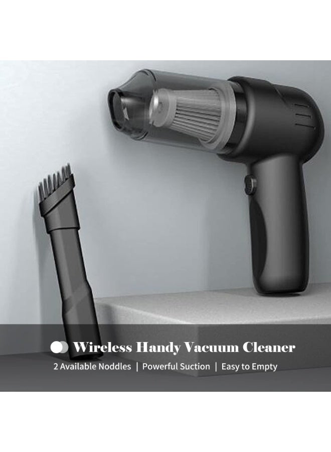 Portable Vacuum Cleaner with 100W 9000Pa Powerful Motor Wireless Handheld Cleaning Kit for CarHomeOffice, Black - Image 5