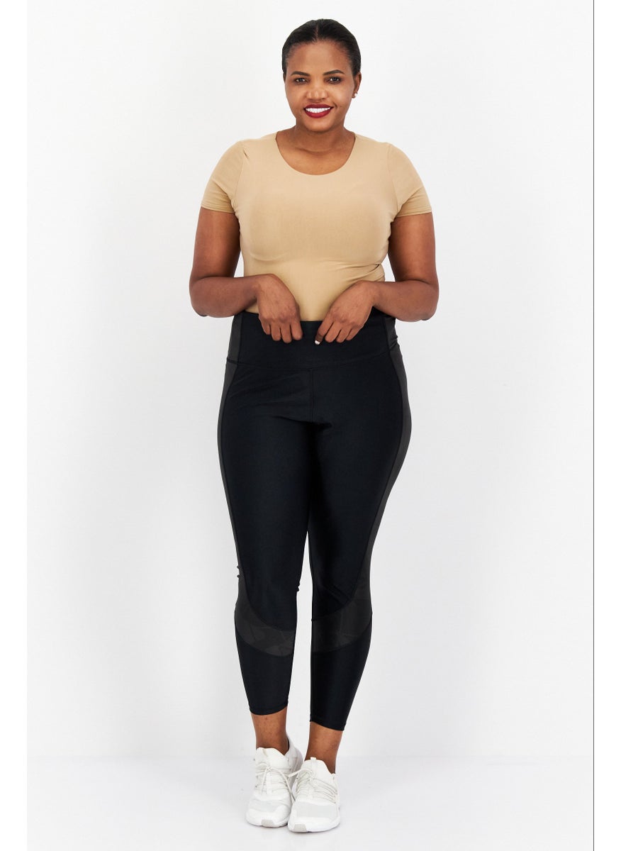 Reebok Women Plus Size Fit Training Leggings, Black  - Image 3