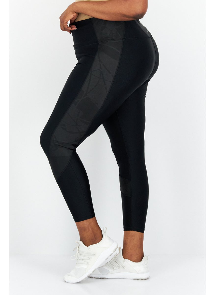 Reebok Women Plus Size Fit Training Leggings, Black  - Image 2