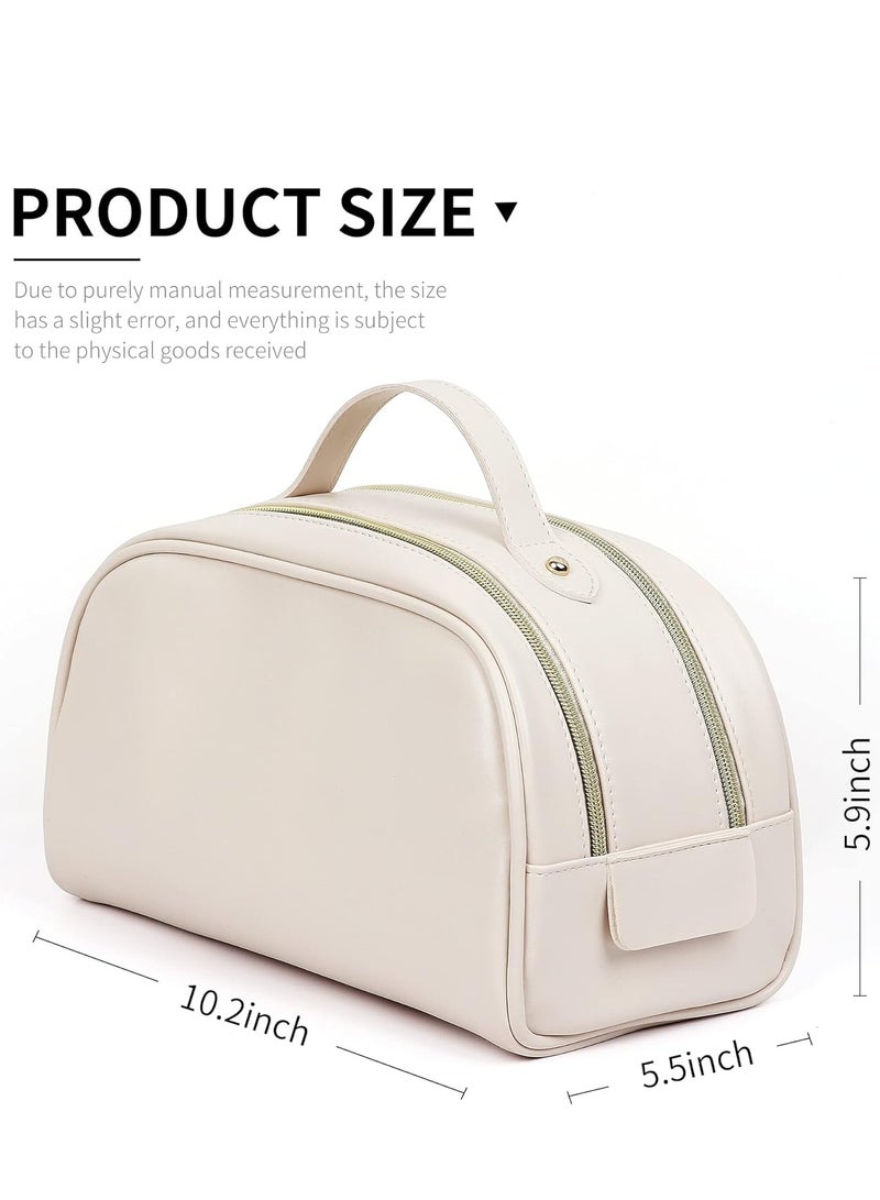 SYOSI Large Capacity Makeup Bag For Women Travel Essentials Travel Makeup Bag Eco Leather Cosmetic Makeup Organizer Travel Accessories Full Travel Size Toiletries Cream - Image 2