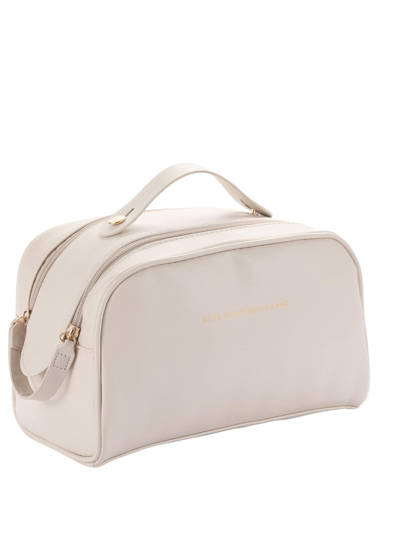 SYOSI Large Capacity Makeup Bag For Women Travel Essentials Travel Makeup Bag Eco Leather Cosmetic Makeup Organizer Travel Accessories Full Travel Size Toiletries Cream - Image 1