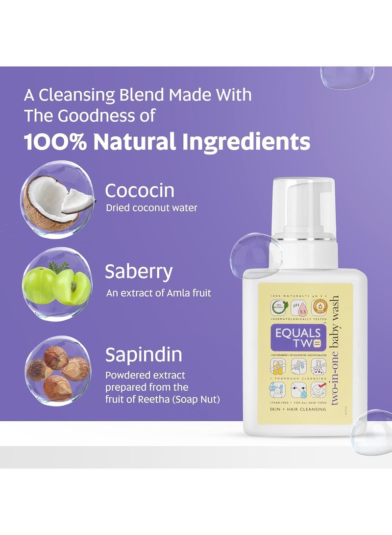 EQUALSTWO Baby Body Wash and Shampoo, 500ml, Tear-free and Soap free, Head to Toe Baby Wash - Image 1