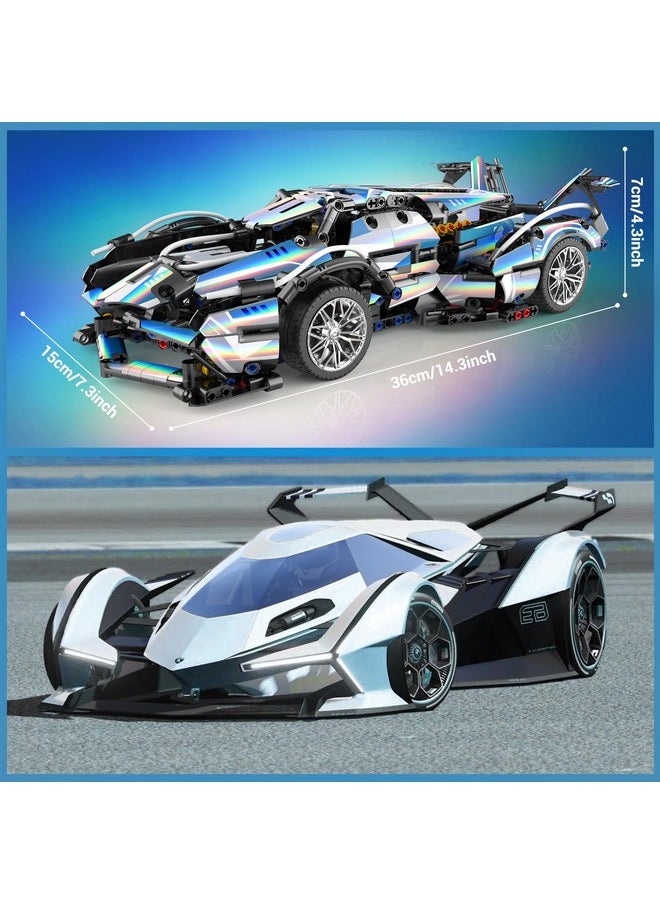 BAKA BAKA Cars Toys Building Set for Boys Aged 10+ - 1:14 LANBO V12 Building Car Toy for Back to School, 1314 Pieces Sports Car Toys for Kids, Teens, Adults, Gift for Birthday, Christmas, Valentine Day  - Image 4