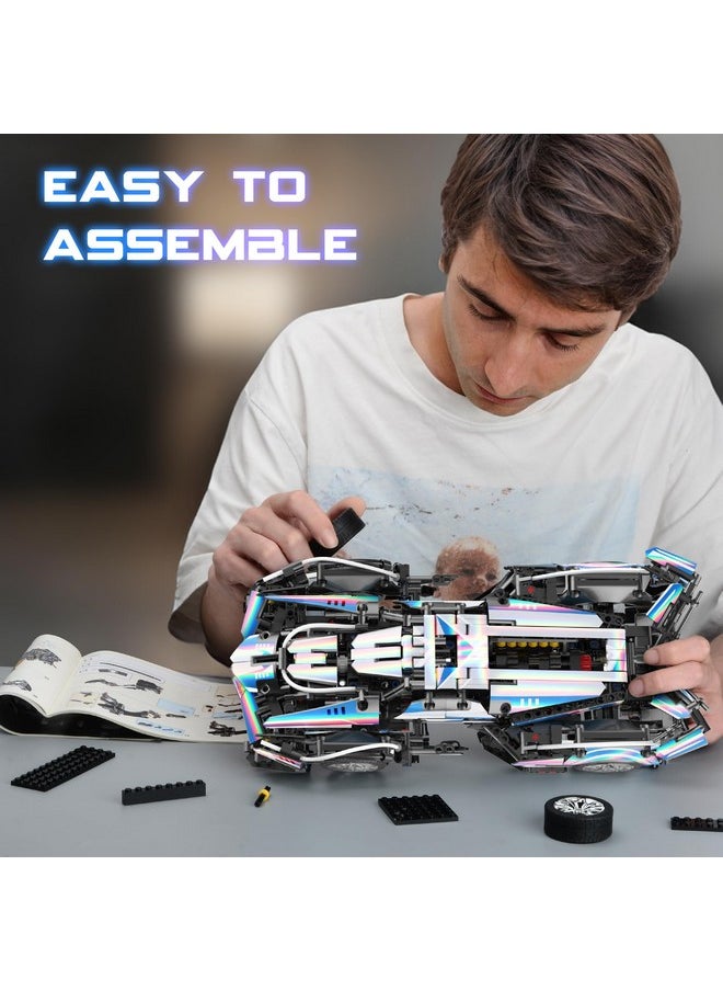 BAKA BAKA Cars Toys Building Set for Boys Aged 10+ - 1:14 LANBO V12 Building Car Toy for Back to School, 1314 Pieces Sports Car Toys for Kids, Teens, Adults, Gift for Birthday, Christmas, Valentine Day  - Image 5