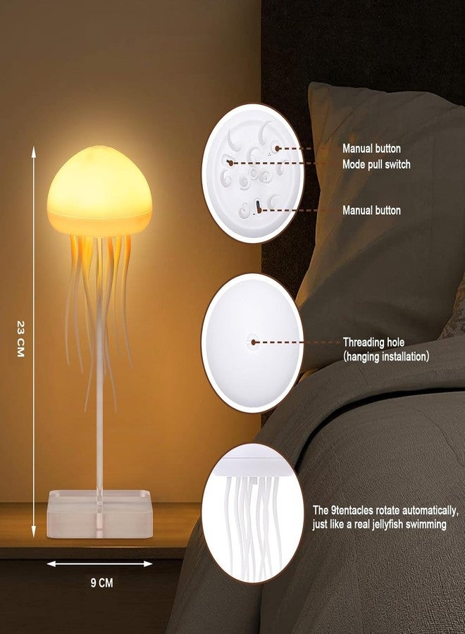 One94Store Jellyfish LED Night Light Lamp | Color Changing Baby Room Decor Lamp for Kids, Girls, Boys & Ocean Lovers | Aesthetic Ambient Light with Hanging Base – Jellyfish Design - Image 2