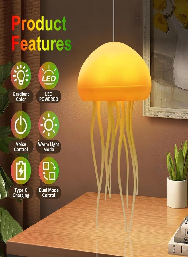 One94Store Jellyfish LED Night Light Lamp | Color Changing Baby Room Decor Lamp for Kids, Girls, Boys & Ocean Lovers | Aesthetic Ambient Light with Hanging Base – Jellyfish Design - Image 3