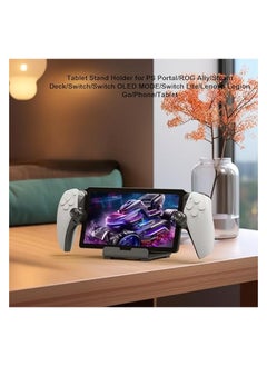 PROMASS Stand Base Compatible with PS5 Portal Remote Player,Frosted Aluminum Alloy Playstand with Anti-Slip Holder for Playstation Portal Handheld Console,Switch,and Mobile Phones-Black  - Image 5
