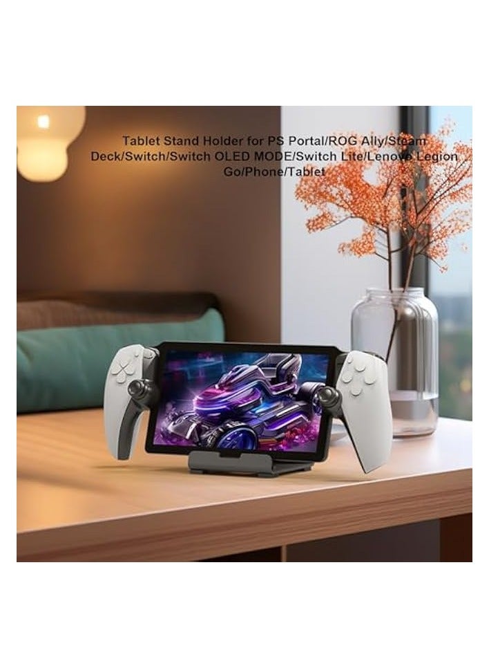PROMASS Stand Base Compatible with PS5 Portal Remote Player,Frosted Aluminum Alloy Playstand with Anti-Slip Holder for Playstation Portal Handheld Console,Switch,and Mobile Phones-Black - Image 5