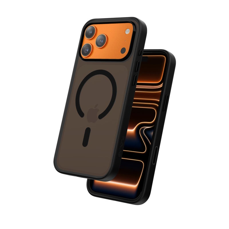 FLOLAB حافظة FLOLAB Surtect Tri-Fusion المغناطيسية لجهاز iPhone 17 Pro Max تصميم نحيف واقي متوافق مع Magsafe درجة عسكرية - أسود غير لامع شفاف بالكامل - Image 1
