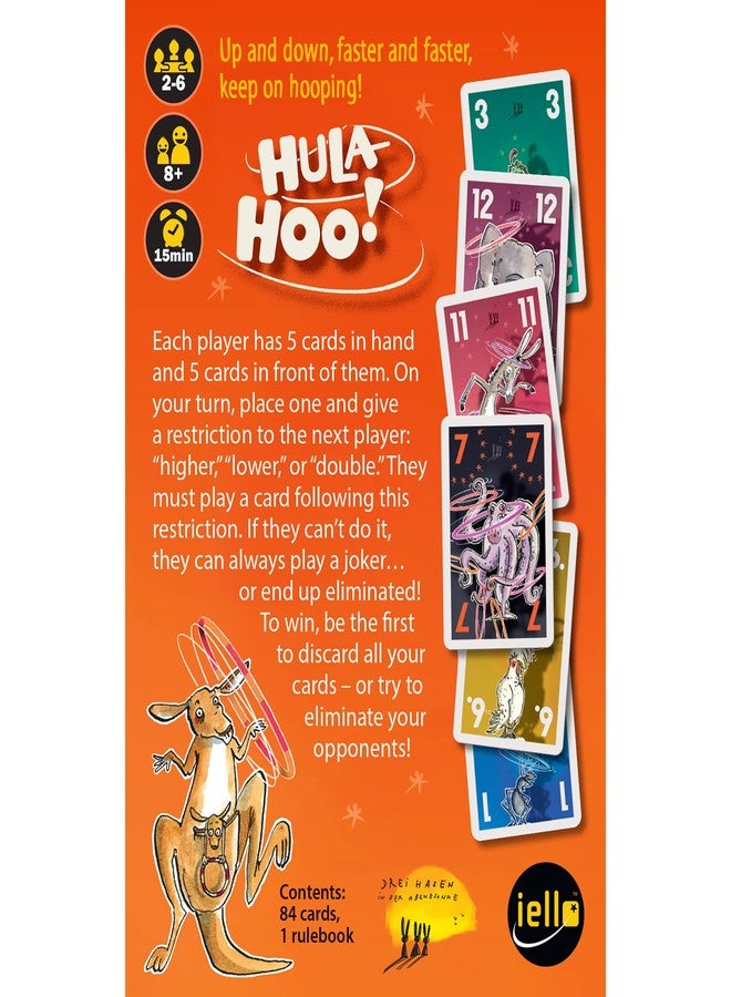 IELLO: Hula Hoo - Funny Party Game, Card Discarding, Animal Themed, Easy to Learn, Family Ages 8+, 2-6 Players, 15 Min - Image 2