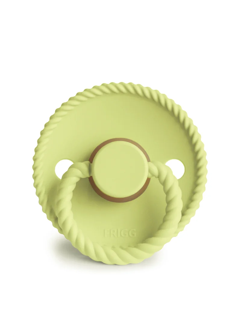 FRIGG Rope - Round Latex Pacifier 0-6 Months - Green Tea - Size 1