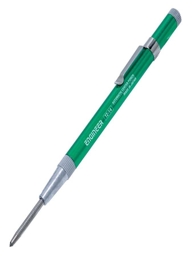 Engineer Automatic Center Punch Spring Loaded with Pocket Clip, Professional-use Tungsten Carbide Tip, ENGINEER TZ-14 Made in Japan. Length 138mm - Image 2