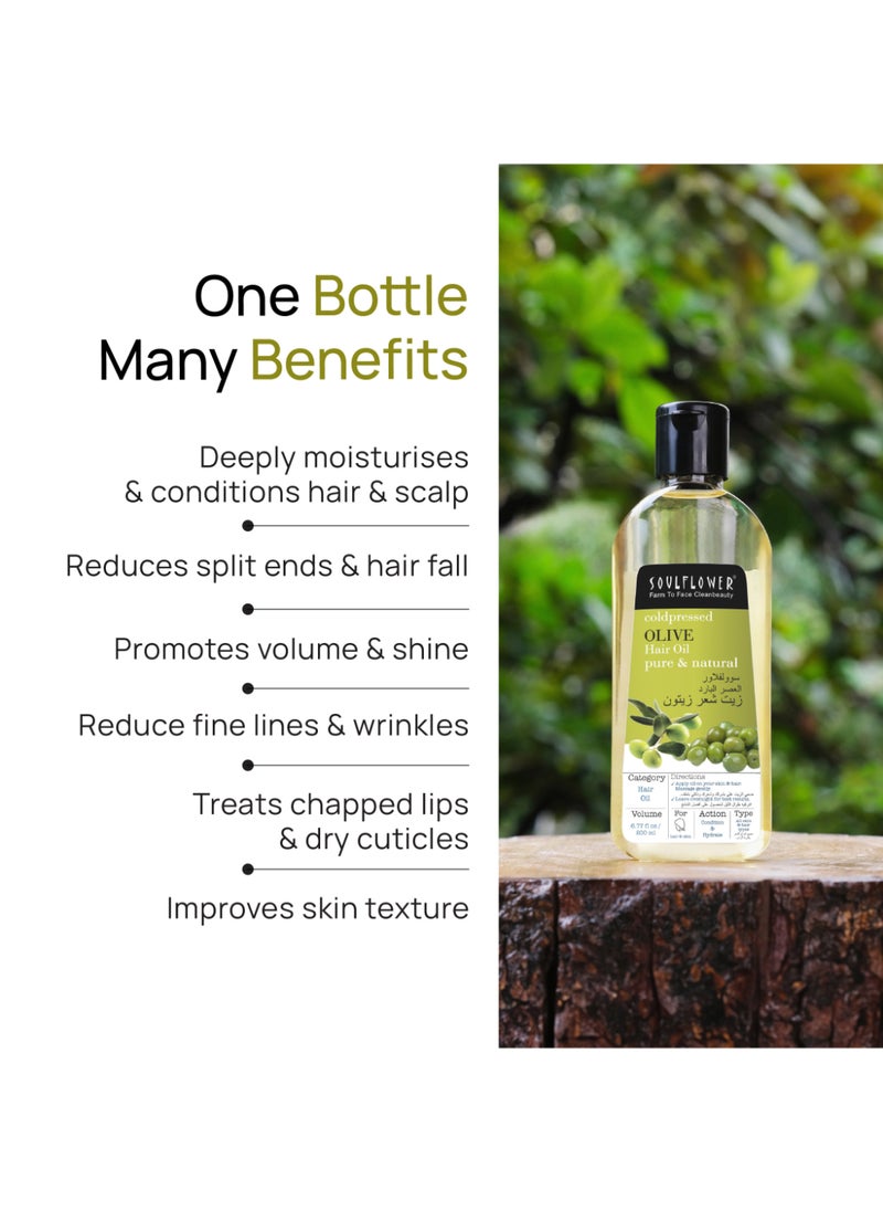 Soulflower Organic Olive Oil For Deep Conditioning, Nourishment For Hair And Skin, 100% Pure, Cold Pressed, Natural, Vegan  - Image 5