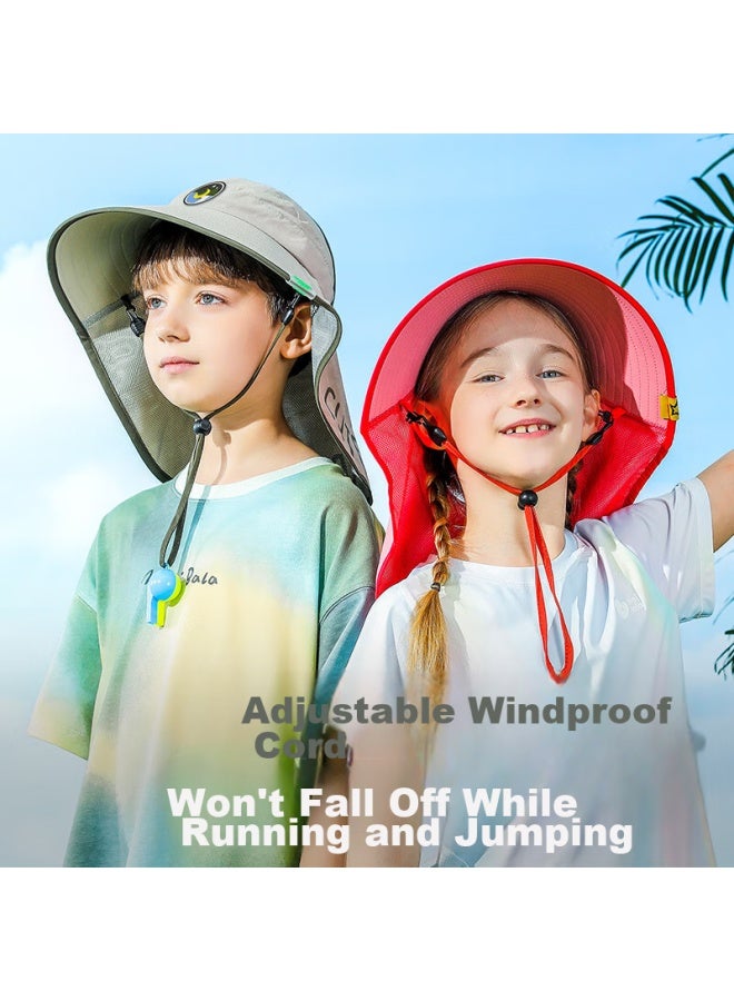 Moremerry Children's Sun Protection Hat, Uv-resistant Sunhat For Boys And Girls, Baby Sun Visor, Summer Sun Hat, Beach Wide-brimmed Hat, Hiking Cap - Image 4