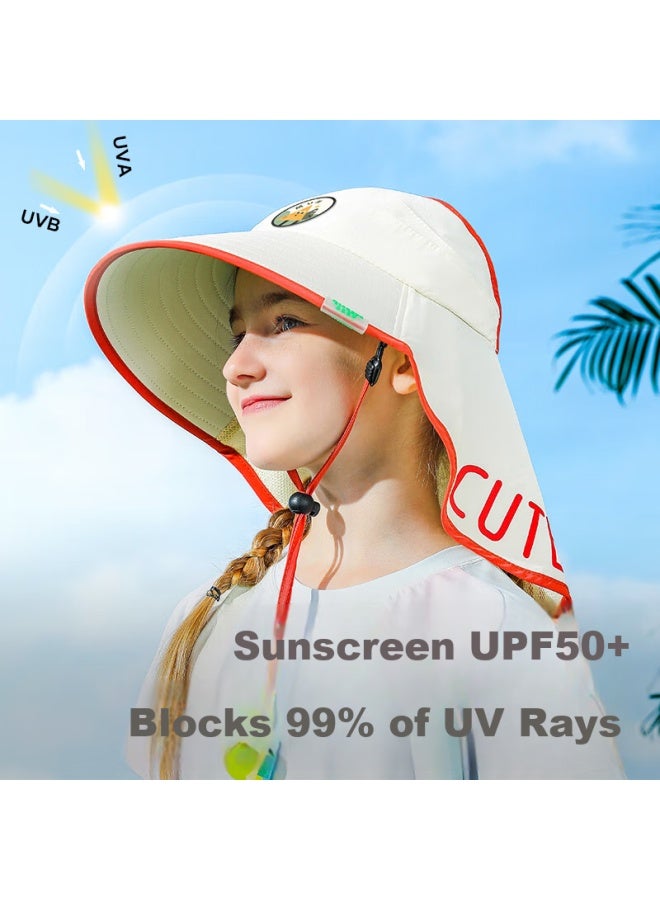 Moremerry Children's Sun Protection Hat, Uv-resistant Sunhat For Boys And Girls, Baby Sun Visor, Summer Sun Hat, Beach Wide-brimmed Hat, Hiking Cap - Image 3