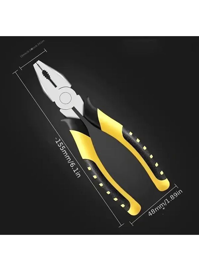 1pc Heavy Duty Industrial Steel Wire Cutters Diagonal Pliers Ergonomic Grip - Image 3