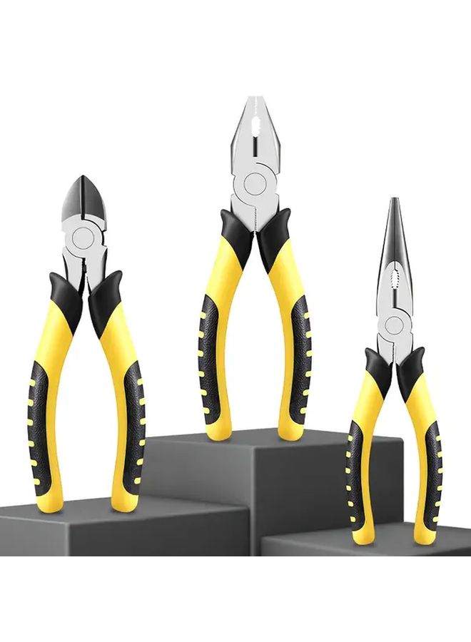 1pc Heavy Duty Industrial Steel Wire Cutters Diagonal Pliers Ergonomic Grip - Image 2