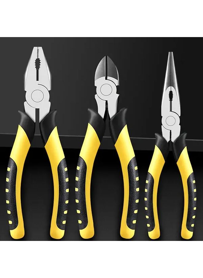 1pc Heavy Duty Industrial Steel Wire Cutters Diagonal Pliers Ergonomic Grip - Image 1