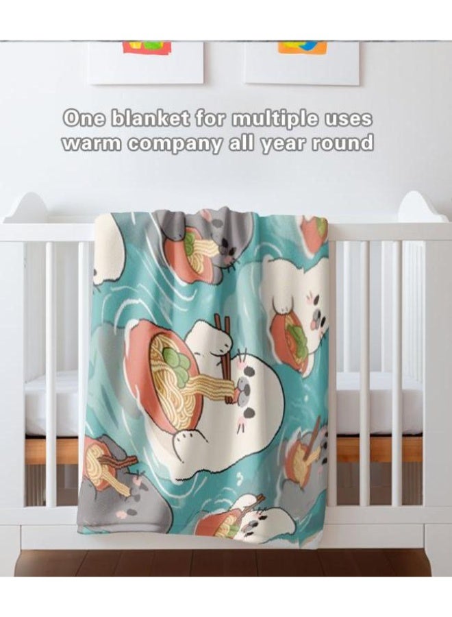 general Baby and children's cartoon flannel thin blanket (warm and comfortable, suitable for sleep, game use) 70cm*100cm - Image 1