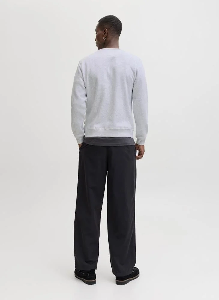JACK & JONES Logo Regular Fit Crew Neck Sweatshirt