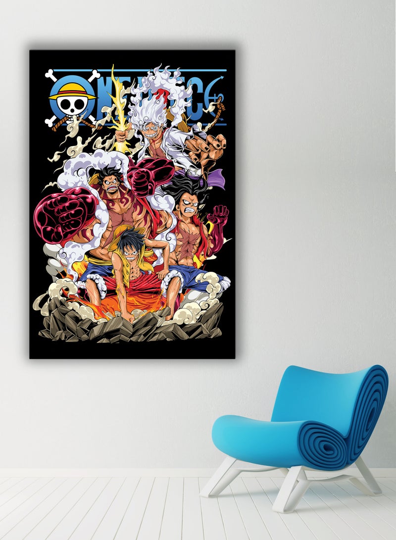 مودكلاس لوحة ون بيس جدارية باطار خشبي - Image 1