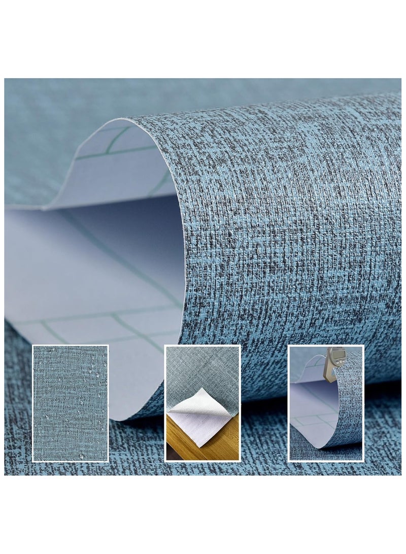 آنا ورق حائط ذاتي اللصق سميك بنمط محزز رمادي داكن (40 سم × 5 م) - Image 2