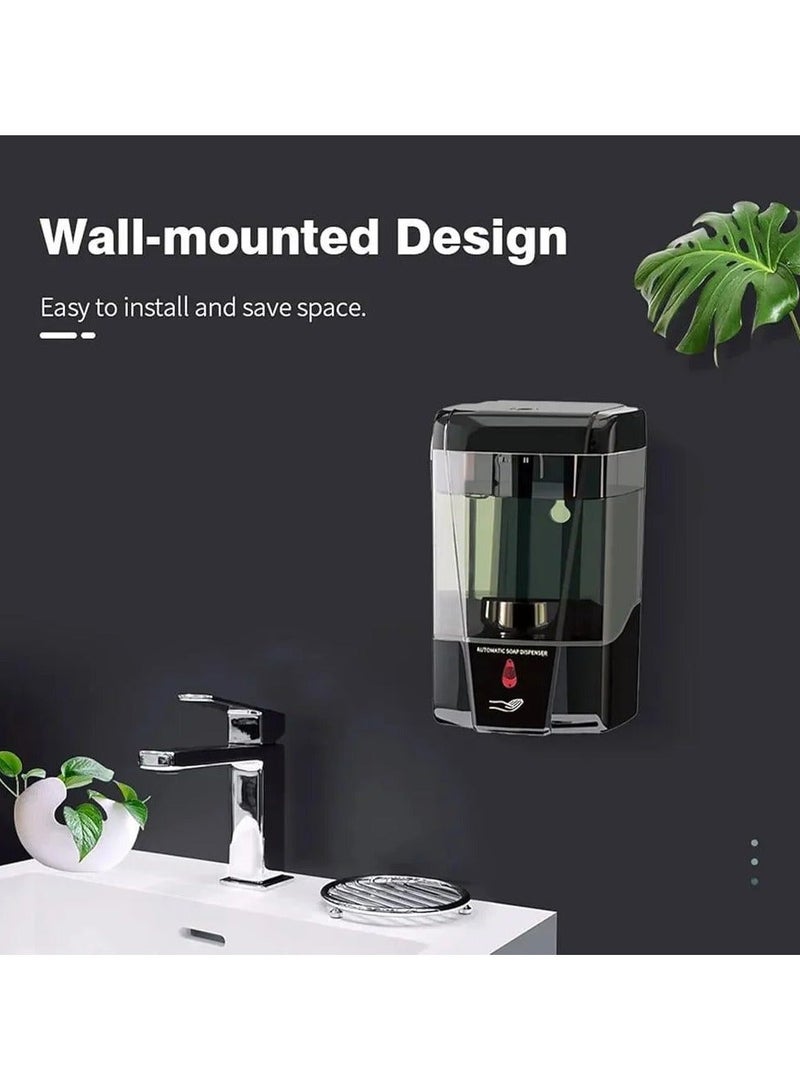 دينكس موزع صابون أوتوماتيكي DX2589 - موزع صابون رغوي قابل لإعادة الشحن عبر USB مثبت على الحائط مع مستشعر ذكي، موزع سائل مقاوم للماء بدون استخدام اليدين للحمام والمطبخ والحمام - Image 3