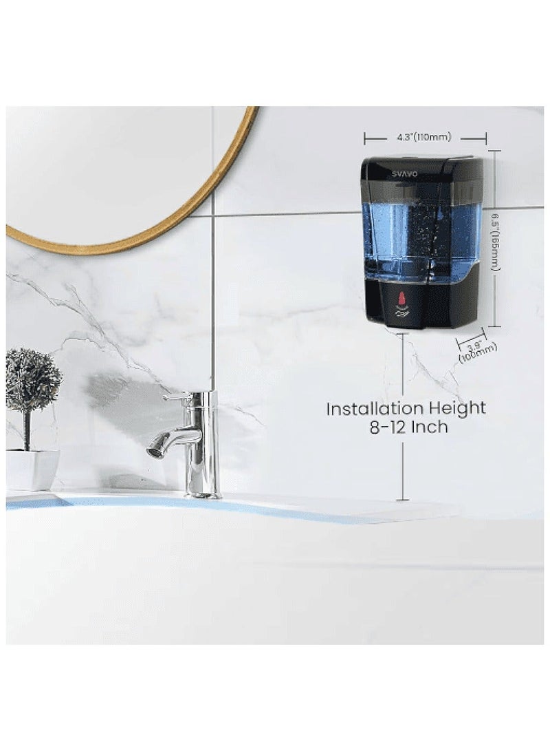 دينكس موزع صابون أوتوماتيكي DX2589 - موزع صابون رغوي قابل لإعادة الشحن عبر USB مثبت على الحائط مع مستشعر ذكي، موزع سائل مقاوم للماء بدون استخدام اليدين للحمام والمطبخ والحمام - Image 1