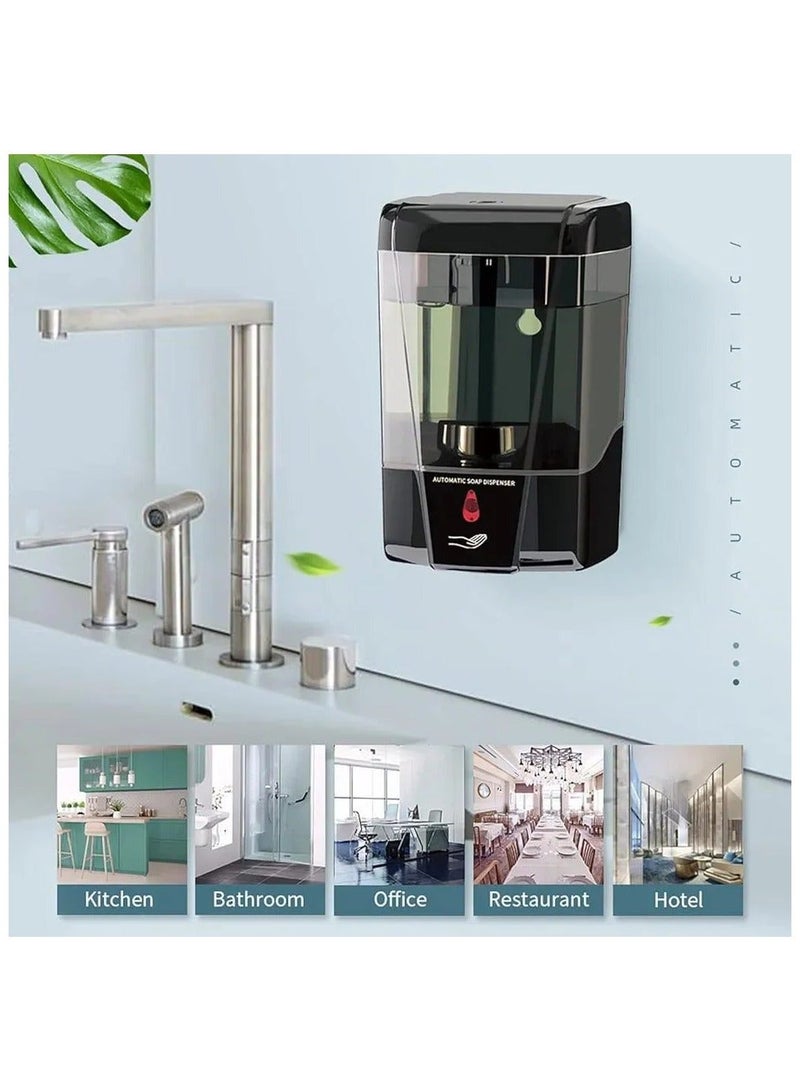 دينكس موزع صابون أوتوماتيكي DX2589 - موزع صابون رغوي قابل لإعادة الشحن عبر USB مثبت على الحائط مع مستشعر ذكي، موزع سائل مقاوم للماء بدون استخدام اليدين للحمام والمطبخ والحمام - Image 4