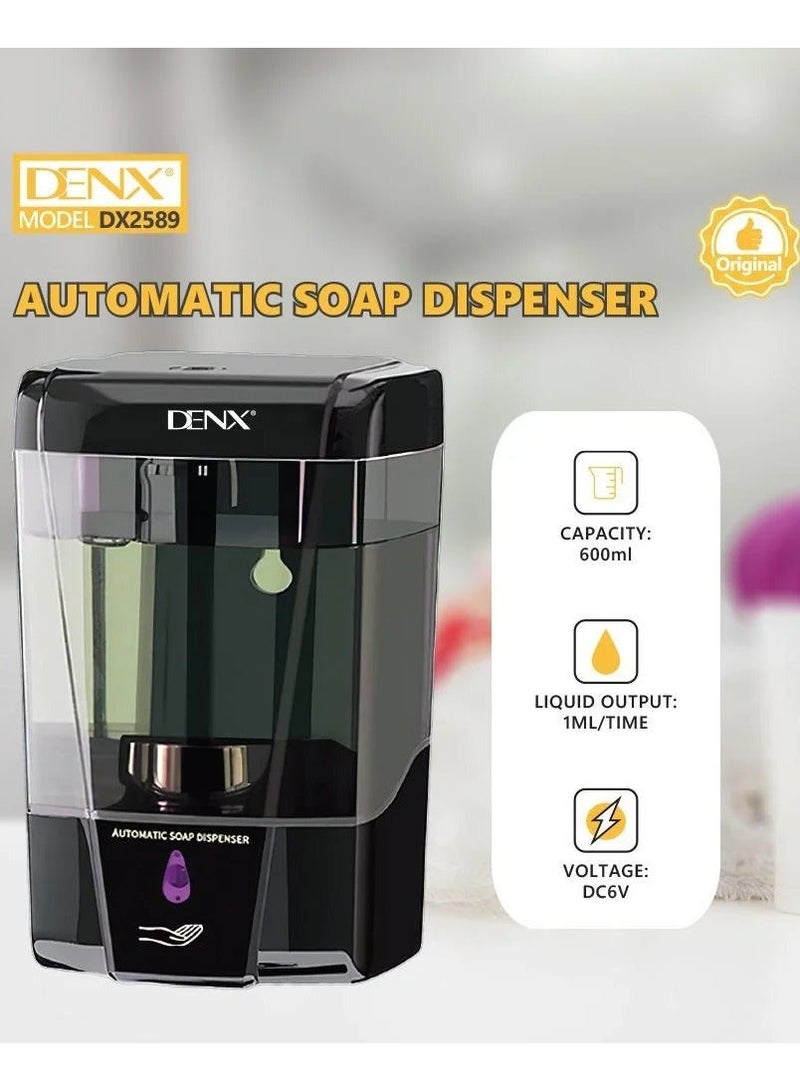 دينكس موزع صابون أوتوماتيكي DX2589 - موزع صابون رغوي قابل لإعادة الشحن عبر USB مثبت على الحائط مع مستشعر ذكي، موزع سائل مقاوم للماء بدون استخدام اليدين للحمام والمطبخ والحمام - Image 5