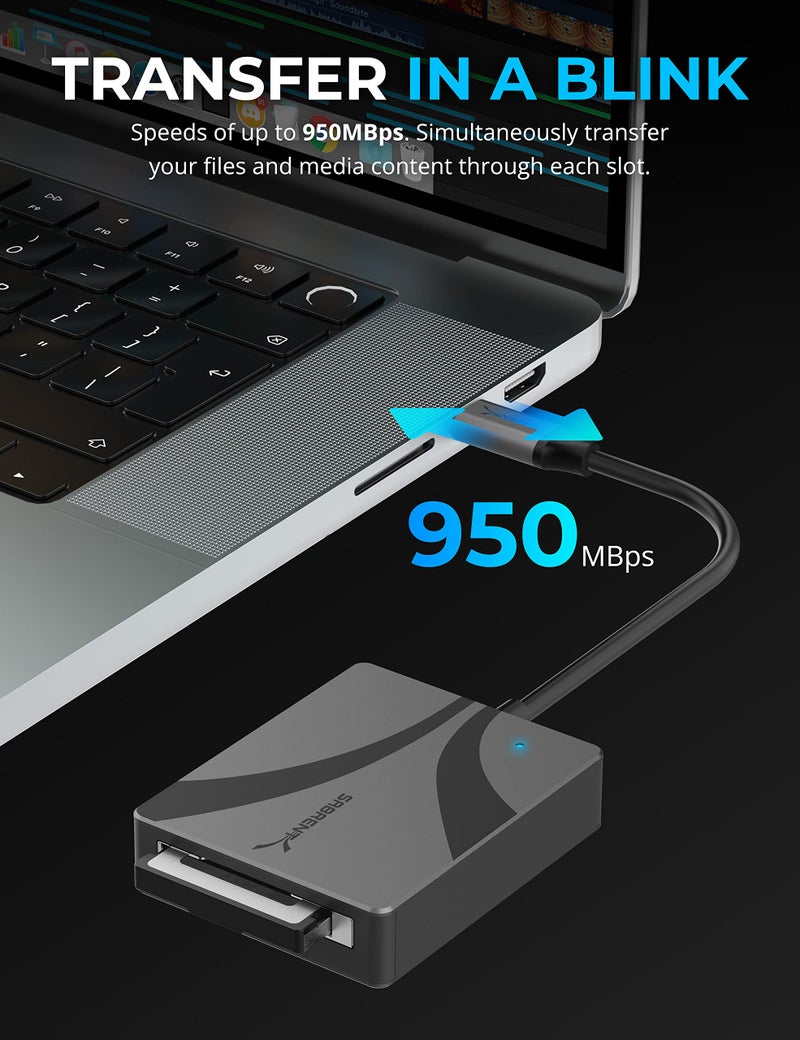 SABRENT USB Type C CFexpress Type B Card Reader [CR-CFXB] - Image 3