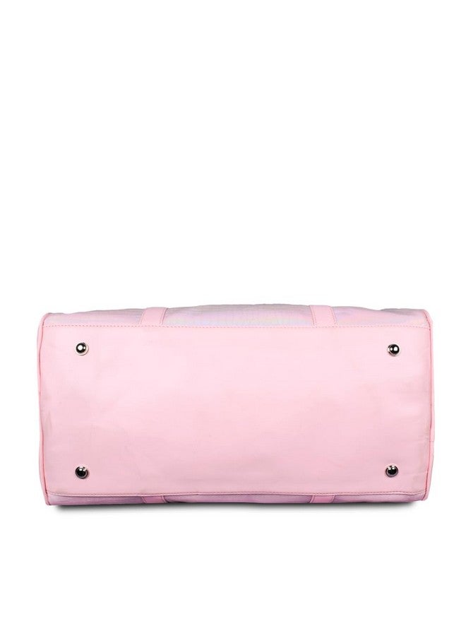 STRUTT Premium Pink Leatherette Duffel Bag for Travel for Women Ii Spacious Ii Lightweight Weekender Ii Perfect Gym Bag for Women, 22 cm - Image 5