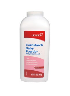 Leader Cornstarch Baby Powder Baby Fresh 15Oz Each  - Image 2